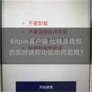 Bitpie客户端 比特派钱包的实时通知功能如何启用？