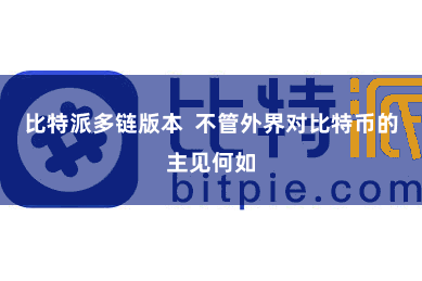 比特派多链版本  不管外界对比特币的主见何如