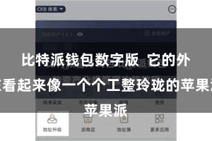 比特派钱包数字版 它的外在看起来像一个个工整玲珑的苹果派
